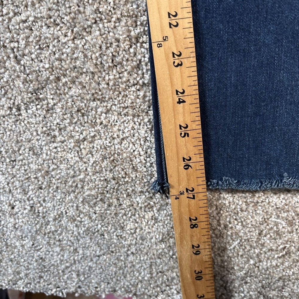 Hudson Jeans‎ Women 25 Dark Wash Collin Skinny Stretch Denim Low Rise Raw Hem - Picture 9 of 14